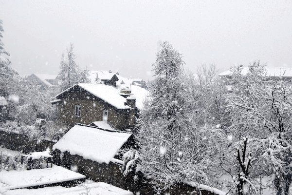 Phots: Snowfall brings Kashmir Valley to standstill