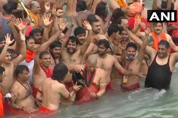 Haridwar Kumbh Mela 2021: Over 2 million pilgrims take holy dip; social distancing goes for a toss (PICS)