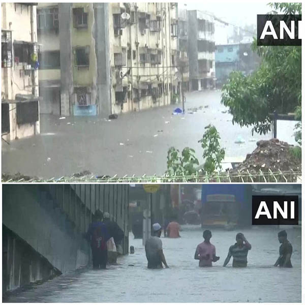 Torrential rainfall paralyses Mumbai; streets, rail tracks flooded as IMD issues red alert (PICS)