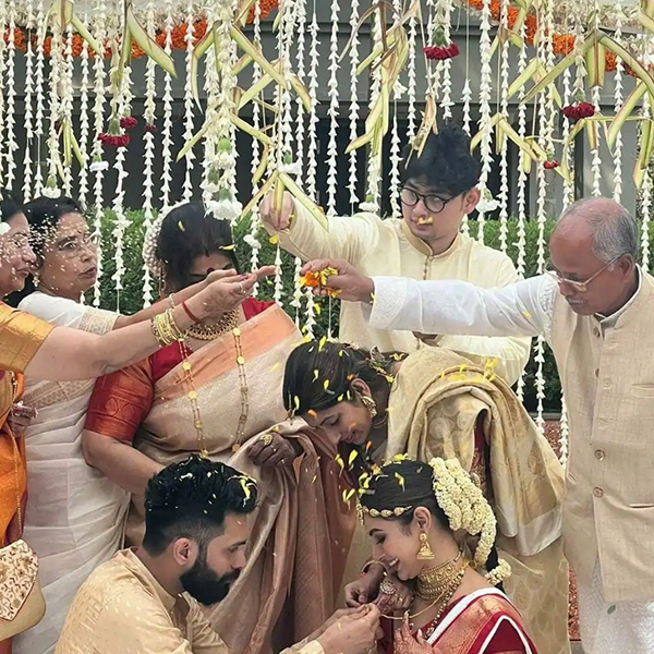 Wedding pics: Mouni Roy marries Suraj Nambiar in South Indian ceremony