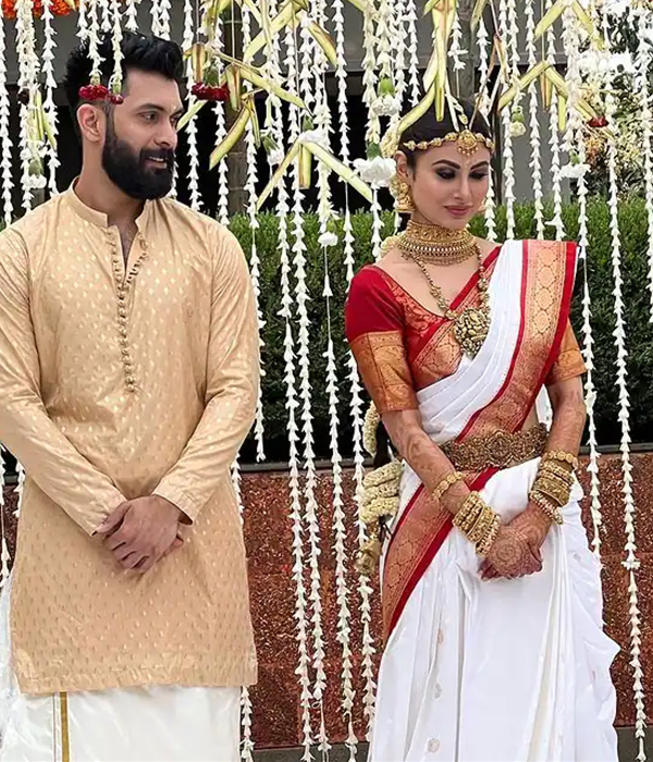 Wedding pics: Mouni Roy marries Suraj Nambiar in South Indian ceremony