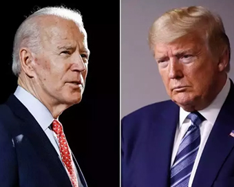 US Presidential candidates Joe Biden and Donald Trump