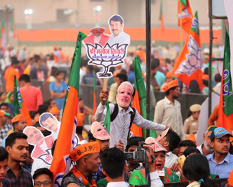 BJP leading in all seven seats in Delhi