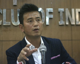 Ace footballer and Hamro Sikkim Party founder and president Bhaichung Bhutia (file photo)