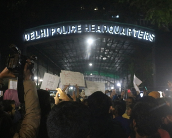  New Delhi: Protesters at Delhi Police headquarters (File photo)