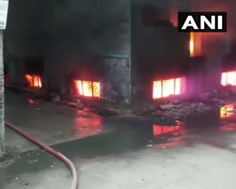 Massive fire in Delhi plastic factory