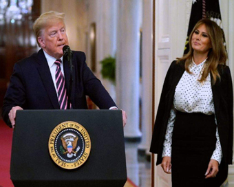 US President Donald Trump with wife Melania Trump (file photo)