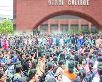 Gargi College students protest over sexual harassment