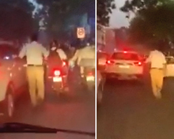 Hyderabad cop runs 2 km to make way for ambulance