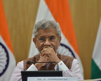 New Delhi: External Affairs Minister S. Jaishankar during a press conference on 100 days of Government, in New Delhi on Sep 17, 2019. (Photo: IANS)