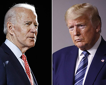 Joe Biden and Donald Trump (file photo)