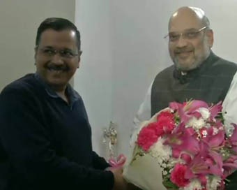 Delhi CM Arvind Kejriwal meets Home Minister Amit Shah