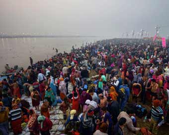 Thousands take holy dip at Kumbh on 