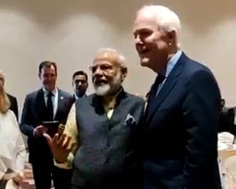 Prime Minister Narendra Modi and US Senator John Cornyn
