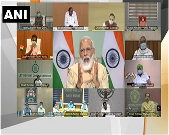 PM Modi conducts video conference with CMs