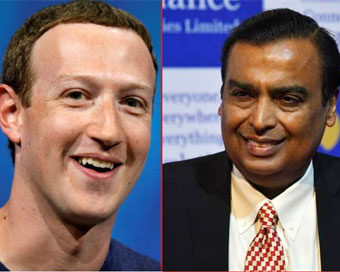 Mark Zuckerberg and Mukesh Ambani
