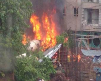 Five killed as chartered plane crashes in Mumbai suburb