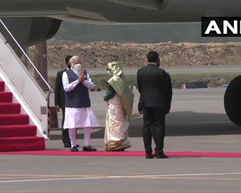 Bangladesh PM Sheikh Hasina rolls out red carpet for PM Narendra Modi