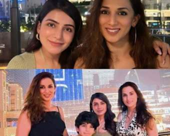 Samantha visits Dubai to spend time with her close pals