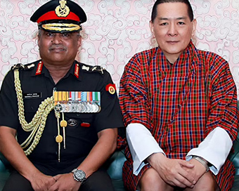 Indian Army Chief General Pande meets Bhutan King in Thimphu