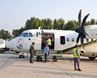 Exit door of PIA flight PK631 breaks open during landing