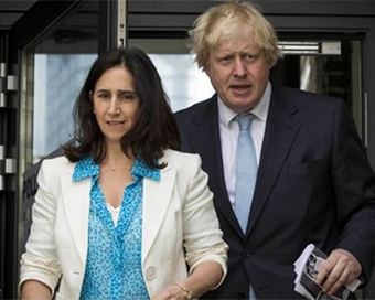 UK PM Boris Johnson with 2nd wife Marina Wheeler (file pic)