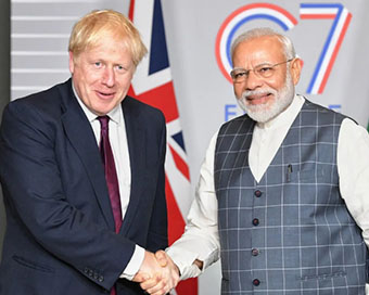 PM Modi with Boris Johnson (file photo)