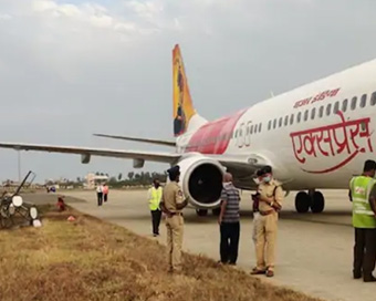 Air India Express flight hits electric pole at Vijayawada airport