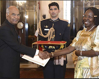 President Kovind receiving credentials