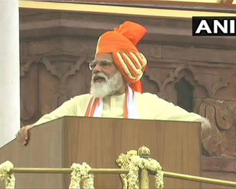 Prime Minister Narendra Modi addresses the nation from Red Fort