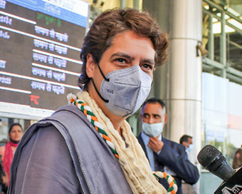 Priyanka Gandhi in Jaipur, hints post poll alliance with Samajwadi Party in UP