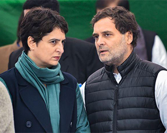 Congress leaders Rahul and Priyanka Gandhi 