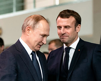 Putin, Macron hold third call in week on Ukraine
