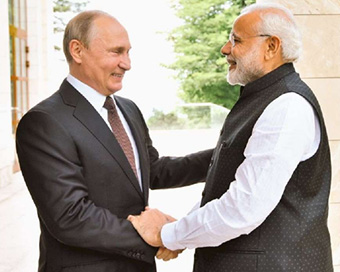 Russian President Vladimir Putin with PM Modi (file photo)