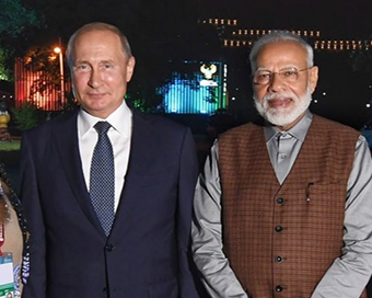 Russian President Vladimir Putin and Prime Minister Narendra Modi 