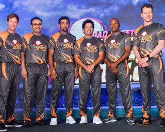 Cricekt legends at the launch of Road Safety World Series in Mumbai (file photo)