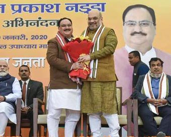 Amit Shah with JP Nadda (file photo)