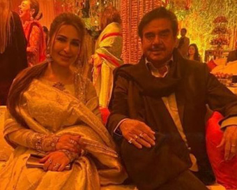 Actor Shatrugan Sinha in a wedding in Lahore, Pakistan