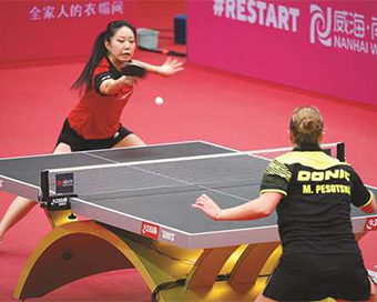 International table tennis is back after 8 months