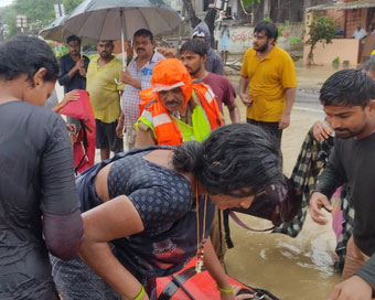 Telangana Floods: NDRF teams undertake rescue operation in flood-hit Telangana village