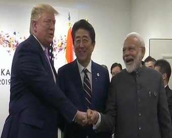 Donald Trump, Shinzo Abe and Narendra Modi
