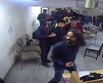 Snap from a Jamia CCTV footage