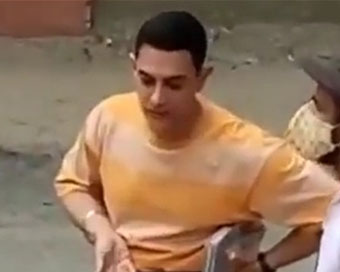 Aamir Khan spotted shooting for 