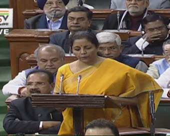 FM Nirmala Sitharaman in Lok Sabha