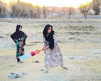 Afghanistan Cricket Board shares picture of two girls playing cricket, hints at inclusion of females in sport