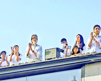 From Amitabh Bachchan, Akshay Kumar, Hrithik Roshan and Aishwarya Rai Bachchan to Ajay Devgn, Varun Dhawan, Karan Johar and Hema Malini, a slew of Bollywood celebrities on Sunday took part in Prime Minister Narendra Modi