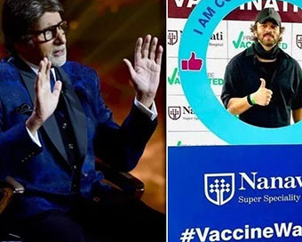Amitabh Bachchan and Rohit Shetty receive their first Covid vaccine dose