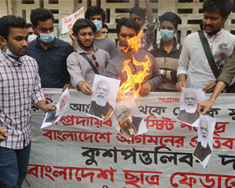 Anti-Modi protest in Dhaka Univerity