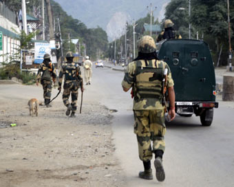 Baramulla: Security beefed up in Baramulla of Jammu and Kashmir on Aug 3, 2019. (Photo: IANS)