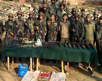 Large cache of arms & ammunition seized in J&K
